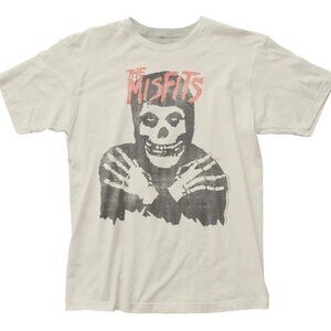 Vintage Punk Skull Graphic T-shirt - Retro Horror Skeleton White Tee